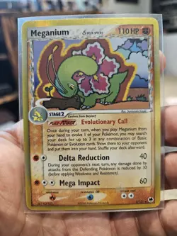 Pokemon TCG Meganium Dragon Frontiers Holo Rare Card 4/101 Delta Species - Image 1