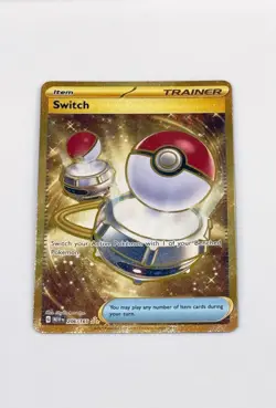 Pokemon Scarlet and Violet 151 Gold Switch Trainer Card 206/105 Holo - Image 1