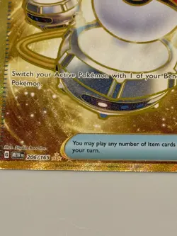 Pokemon Scarlet and Violet 151 Gold Switch Trainer Card 206/105 Holo - Image 4
