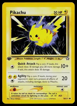 Pokemon Card - Pikachu 1st Edition Neo Genesis 70/111 Common - Image 1