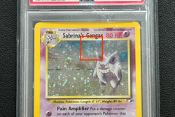 PSA 7 Sabrina's Gengar SWIRL 2000 English Pokemon Card Gym Heroes Holo NM 14/132 - Image 2