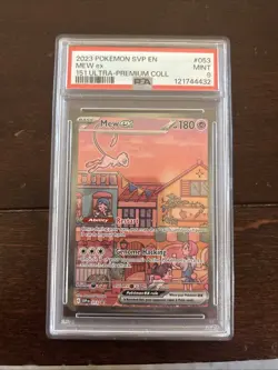 Pokemon TCG 151 Mew EX UPC Promo Card SVP053 Black Star PSA 9 - Image 1