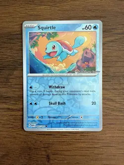 Squirtle Reverse Holo Pokemon Center Stamped Promo 007/165 Pokemon Card - NM - Image 1