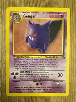 Gengar 20/62 - Pokemon Fossil Unlimited Rare Card WOTC Vintage HP - Image 1