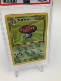 1999 POKEMON JUNGLE Trading Card VILEPLUME #31/64 1ST EDITION graded PSA NM-MT 8 - Image 2