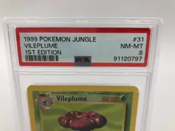 1999 POKEMON JUNGLE Trading Card VILEPLUME #31/64 1ST EDITION graded PSA NM-MT 8 - Image 3