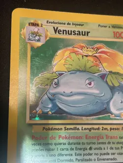 Venusaur Holo SPANISH Pokemon Card Unlimited Base Set 15/102 ungraded Raw LP- - Image 2