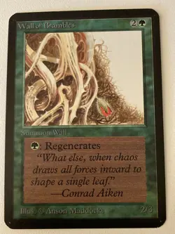 Magic the Gathering MTG Alpha WALL OF BRAMBLES NM (Beta Bob) - Image 1