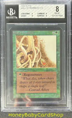 MTG Limited Edition Alpha 1993 Wall of Brambles BGS 8.0Q+ NM/MT Old School 93/94 - Image 1