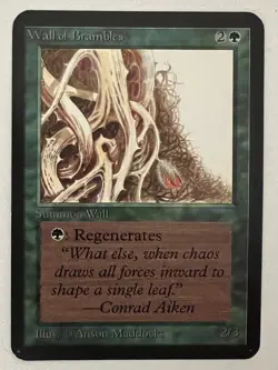 Magic the Gathering MTG Alpha Wall of Brambles LP+ (Beta Bob) - Image 1