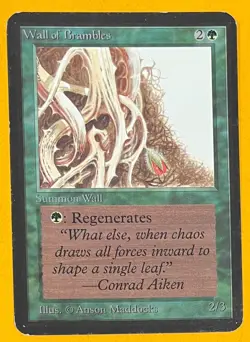 MTG WALL OF BRAMBLES Alpha (OldManMTG 008-518) - Image 1