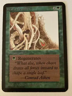 Magic the Gathering MTG Alpha WALL OF BRAMBLES LP (Beta Bob) - Image 1