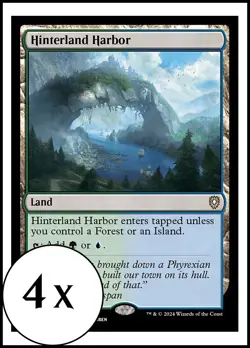 MTG - 4 x Hinterland Harbor - Bloomburrow Commander - Playset 4x x4 - Image 1
