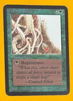 MTG WALL OF BRAMBLES Alpha (OldManMTG 008-517) - Image 1