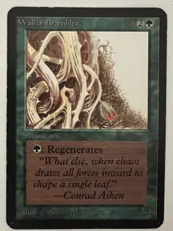 Magic the Gathering MTG Alpha Wall of Brambles MP+ (Beta Bob) - Image 1