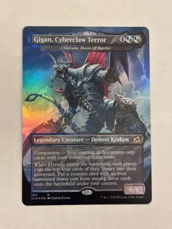 Gigan, Cyberclaw Terror (Borderless) FOIL Ikoria: Lair of the Behemoths MTG - Image 1