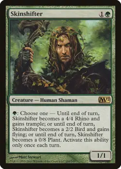Skinshifter Magic 2012 / M12 PLD Green Rare MAGIC THE GATHERING CARD ABUGames - Image 1