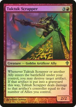 Worldwake MTG Foil Tuktuk Scrapper Magic - Image 1