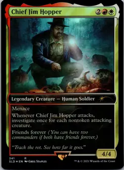 2021 MTG Magic the Gathering Secret Lair Stranger Things Foil Chief Jim Hopper - Image 2