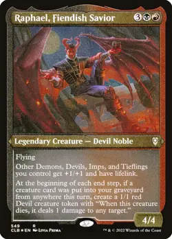 1x Raphael, Fiendish Savior - Foil NM Eng MTG - Commander Legends Baldur's Gate - Image 1