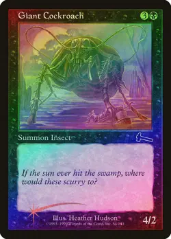 Giant Cockroach FOIL Urza's Legacy PLD Black Common MAGIC MTG CARD ABUGames - Image 1