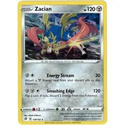 Zacian 139/192 Cracked Ice Holo Rebel Clash Promo Pokemon Card NM - Image 1