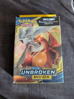 Pokemon TCG "Unbroken Bonds" 3 Booster Pack Hanger Box - Sealed RIP ON THE FRONT - Image 1