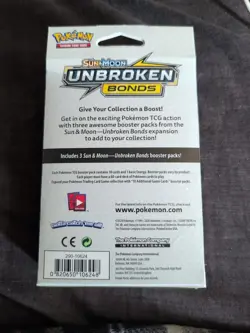Pokemon TCG "Unbroken Bonds" 3 Booster Pack Hanger Box - Sealed RIP ON THE FRONT - Image 2