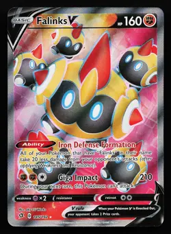 Falinks V 185/192 Ultra Rare Rebel Clash Pokemon Card - Image 1