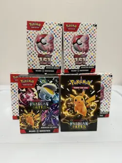 Lot of 6 Boxes Empty Pokemon Scarlet & Violet Paldean Fates 151 Booster Bundle - Image 3