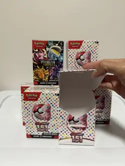 Lot of 6 Boxes Empty Pokemon Scarlet & Violet Paldean Fates 151 Booster Bundle - Image 4