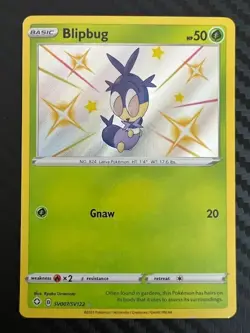 Pokemon TCG Shining Fates Blipbug Shiny Vault Ultra Rare Holo SV007/SV122 NM - Image 1