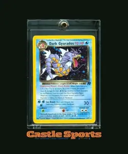 1999 Pokemon TCG #8/82 Dark Gyarados HOLO Team Rocket Unlimited Prerelease Promo - Image 1