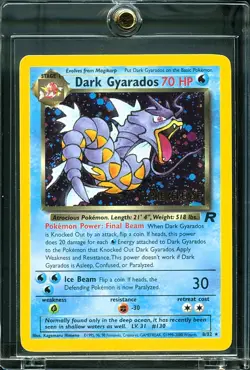 1999 Pokemon TCG #8/82 Dark Gyarados HOLO Team Rocket Unlimited Prerelease Promo - Image 3