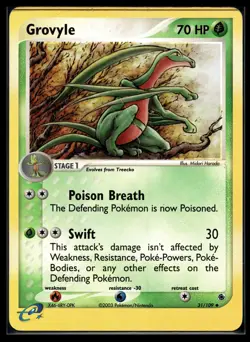 Pokemon Ruby and Sapphire 31/109 Grovyle Reverse Holo (Print Line Error) - Image 1