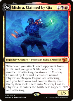 MTG Mishra, Claimed by Gix 216 Mythic Foil The Brothers' War - Image 1