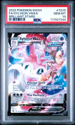 2022 POKEMON SWORD & SHIELD BRILLIANT STARS #TG15 FULL ART/SYLVEON VMAX PSA 10 - Image 1