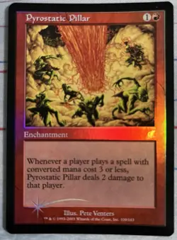 MTG Scourge Pyrostatic Pillar Red Foil Uncommon Near-Mint - Image 1