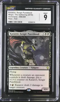 KAZAROV, SENGIR PUREBLOOD Dominaria Foil Rare CGC 9 MTG EDH [Nostalgium] - Image 1