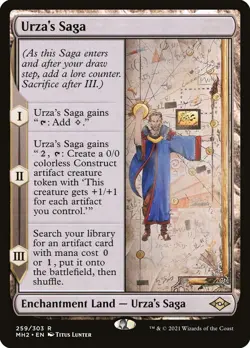 MTG Urza's Saga, Modern Horizons 2 #259, Enchantment Land, Excellent Condition - Image 1