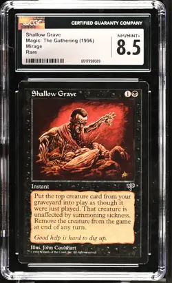 SHALLOW GRAVE Mirage Rare Reserved List CGC 8.5 MTG [Nostalgium] - Image 1