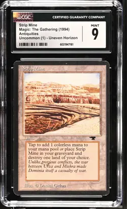 STRIP MINE Antiquities Rare CGC 9 MTG [Nostalgium] - Image 1