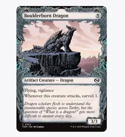 Boulderborn Dragon (Showcase) - Tarkir: Dragonstorm (TDM) - MTG Common #323 - Image 1