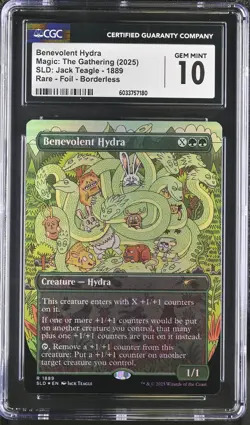 BENEVOLENT HYDRA Secret Lair Jack Teagle Foil Rare CGC 10 MTG [Nostalgium] - Image 1