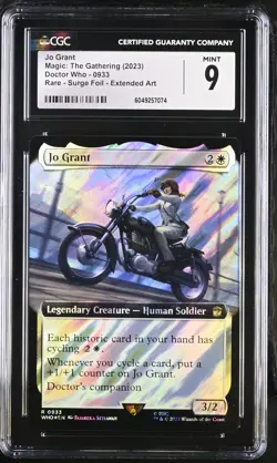 JO GRANT Doctor Who Surge Foil - Extended Art Rare CGC 9 MTG EDH - Image 1