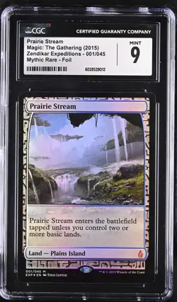 PRAIRIE STREAM BFZ Masterpiece Series: Expeditions Foil CGC 9 MTG - Image 1