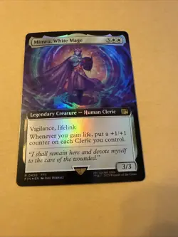 Minwu, White Mage (Extended Art) MTG Final Fantasy Foil R 0430 - Image 2