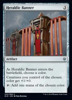 Heraldic Banner - Light Play MTG Throne of Eldraine - Image 1