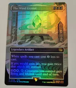 MTG Final Fantasy The Wind Crystal Borderless Foil Magic Commander NM - Image 1