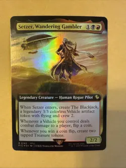 Setzer, Wandering Gambler Extended Art FOIL: Final Fantasy MTG: Commander 183 - Image 1